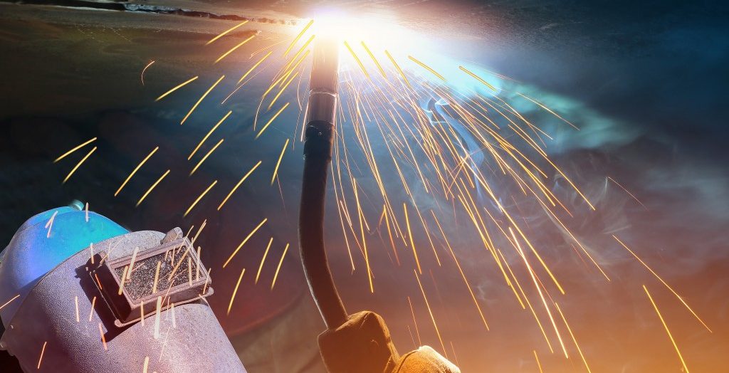 Closeup photo of a welder